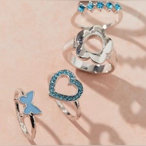 Urban Outfitters 4-stack rhinestone rings